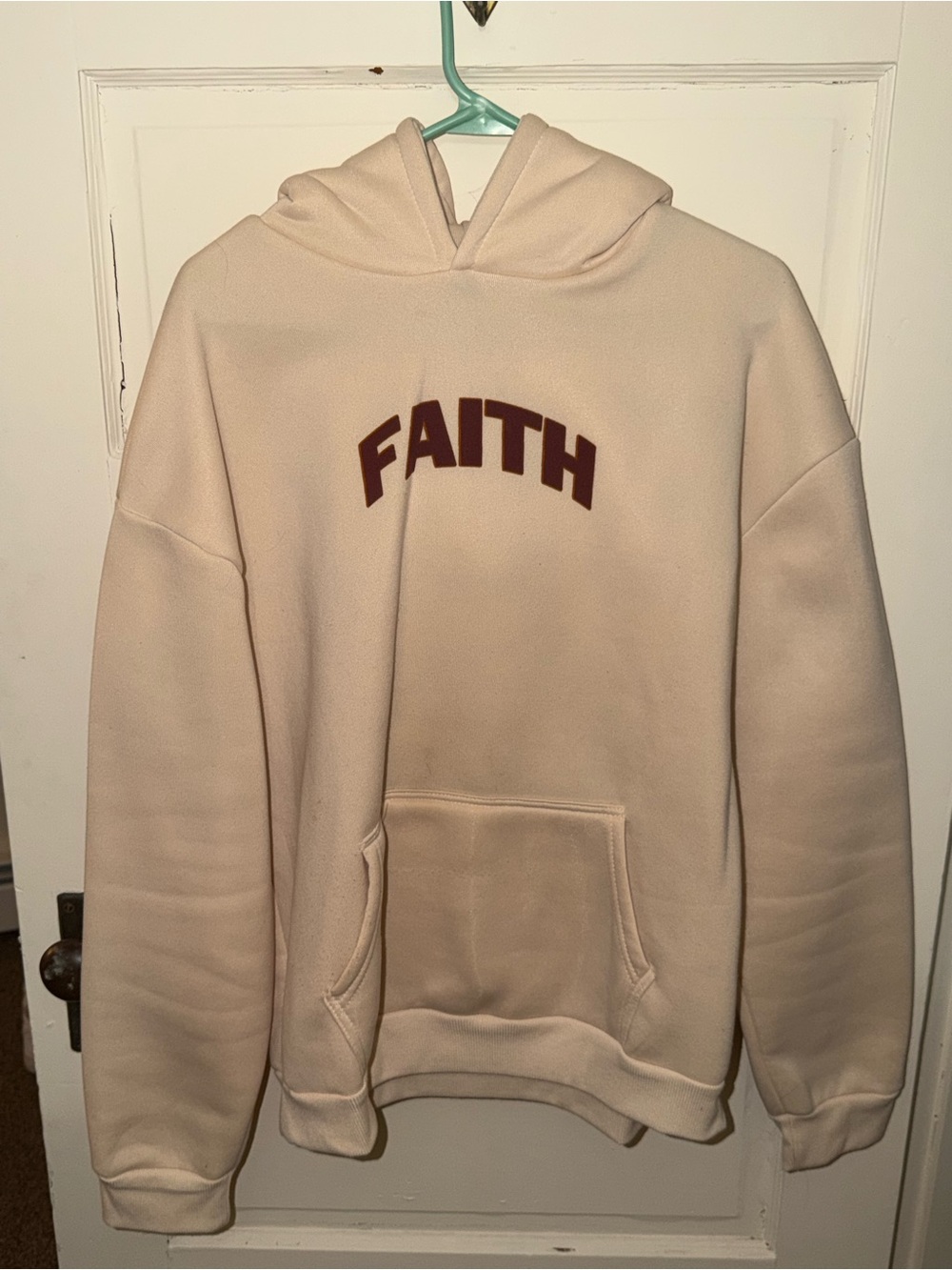 Faith Graphic Cream Hoodie